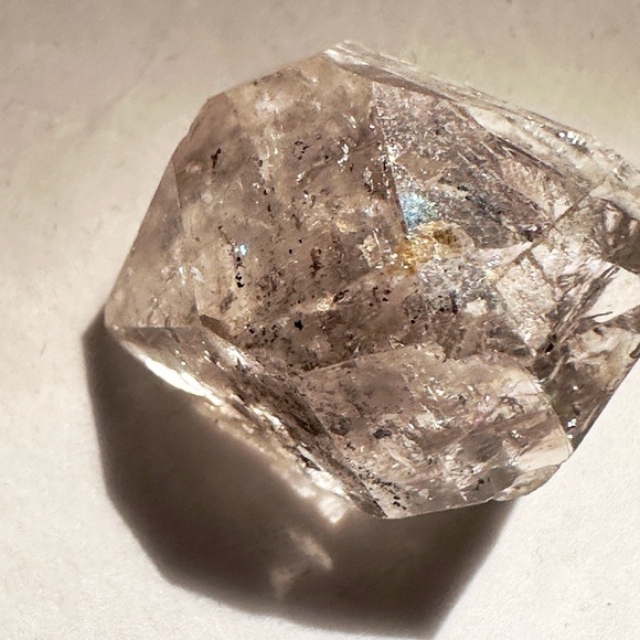 Herkimer diamond double terminated, rainbow inclusions, storykeeper crystal - Picture 6 of 7